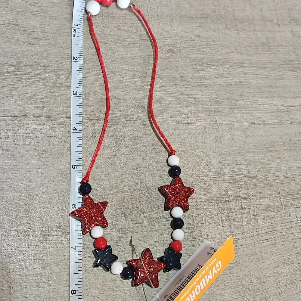 Gymboree 🎁 Red, White & Blue Star Necklace for Kids